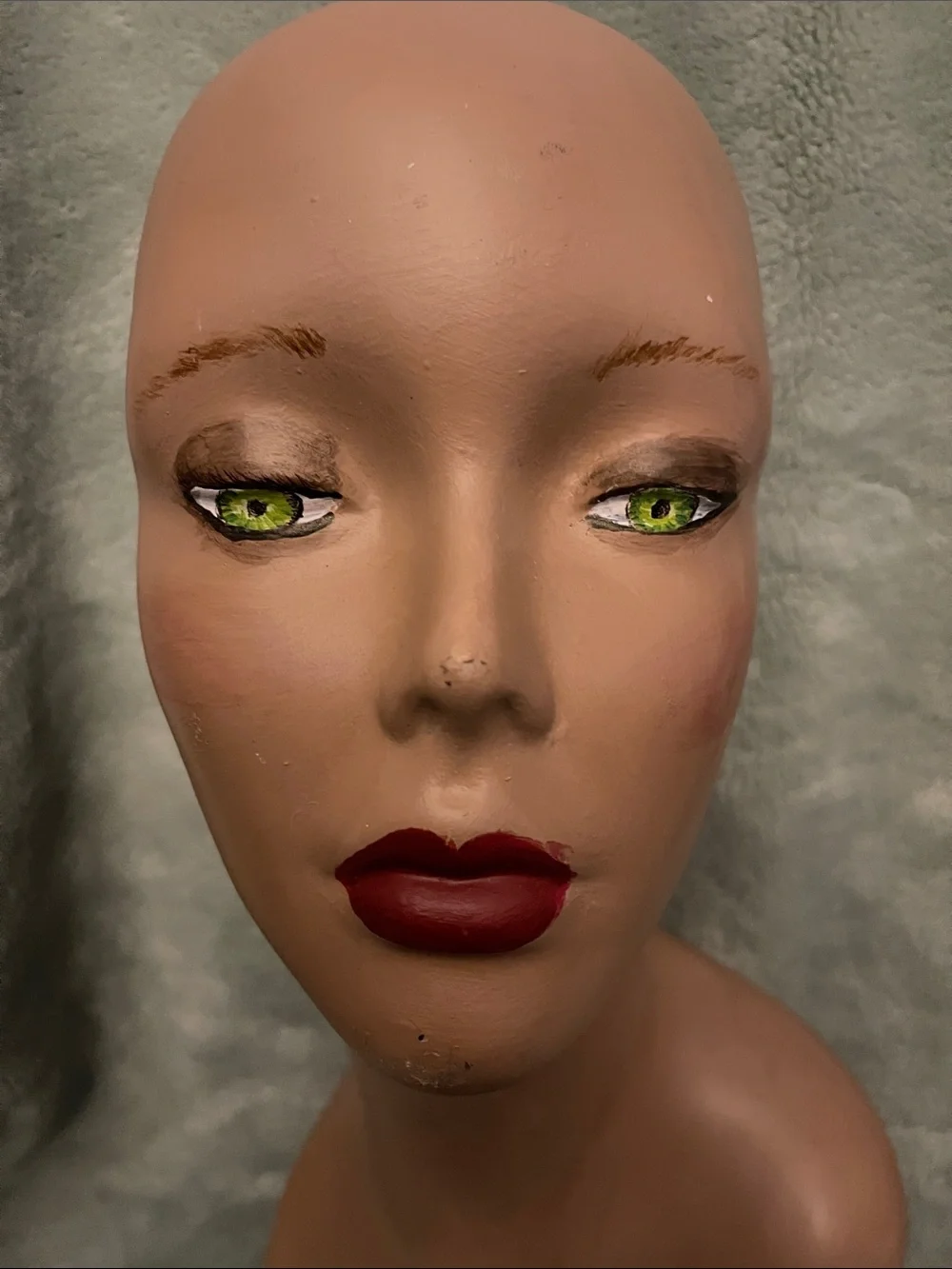 Mannequin Display Head for Women Hair Styling - Brown